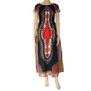 Petal Sleeve African Print Maxi African Long Dress