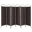 6 Feet 6-Panels Freestanding Folding Privacy Screen