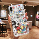 Doodle Graffiti Scribble Minnie Mickey Mouse Cartoon Clear Soft TPU Cover Case