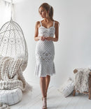 lace fashion sleeveless v-neck elegant women dresses