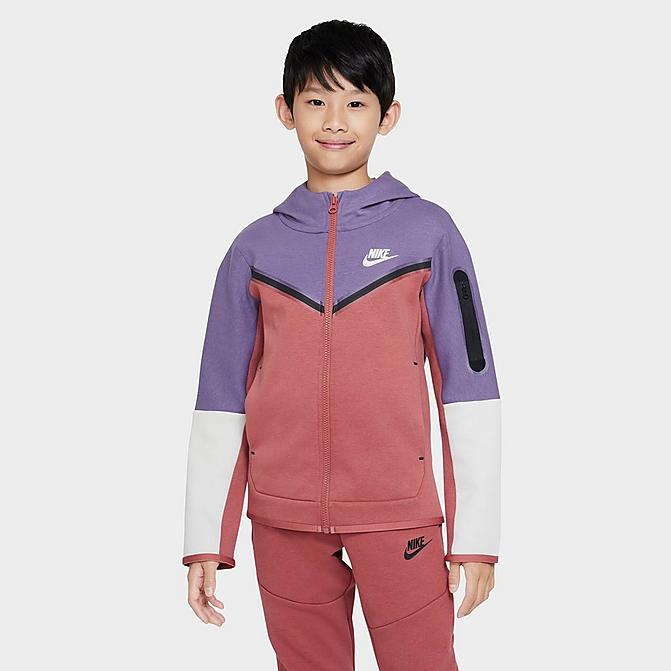 KIDS' NIKE SPORTSWEAR TECH FLEECE FULL-ZIP HOODIE