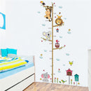 Cartoon Animals Height Measure Wall Sticker Kids Growth Chart