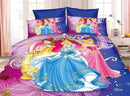 Cartoon Bedding  2/3pcs Comforter Sets Soft Polyester Bed Linen Flat Bed Sheet