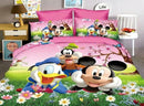 Cartoon Bedding  2/3pcs Comforter Sets Soft Polyester Bed Linen Flat Bed Sheet