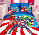 Cartoon Bedding  2/3pcs Comforter Sets Soft Polyester Bed Linen Flat Bed Sheet