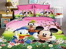 Cartoon Bedding  2/3pcs Comforter Sets Soft Polyester Bed Linen Flat Bed Sheet