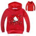 Hello Kitty Printing Hoodies Long Sleeve Casual Cotton Autumn Sweatshirts