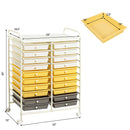 20 Drawer Rolling Storage Cart Tools Scrapbook Paper Office School Organizer