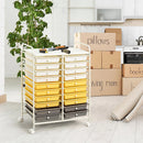 20 Drawer Rolling Storage Cart Tools Scrapbook Paper Office School Organizer