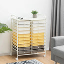 20 Drawer Rolling Storage Cart Tools Scrapbook Paper Office School Organizer