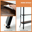 3-Tier Entryway Sofa Console Table Steel Frame for Hallway Living Room Brown
