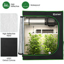 30"×18"×36" Mylar Hydroponic Grow Tent w/Observation Window & Floor Tray Black