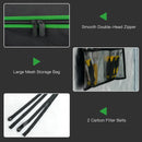 32"x32"x63" Mylar Hydroponic Grow Tent w/Observation Window & Floor Tray Black