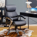 400LBS Big & Tall High Back Adjustable Swivel Leather Office Chair Black