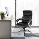 400LBS Big & Tall High Back Adjustable Swivel Leather Office Chair Black