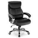 400LBS Big & Tall High Back Adjustable Swivel Leather Office Chair Black