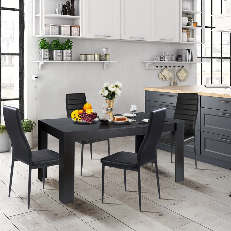 5 Pieces Dining Table & Chairs Set Indoor Modern Dining Kitchen Table Set for 4