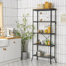 5 Tier Bookshelf Standing Storage Shelf Unit for Kitchen Living Room Office