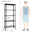 5 Tier Bookshelf Standing Storage Shelf Unit for Kitchen Living Room Office