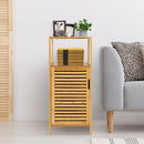 Bamboo Bathroom Storage Floor Cabinet w/Door and Shelf Corner Cabinet