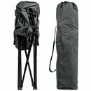 Folding Camping Moon Padded Chair with Carry Bag Cup Holder Portable Grey