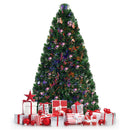 Pre-Lit Fiber Optic Artificial PVC Christmas Tree Metal 5Ft