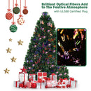Pre-Lit Fiber Optic Artificial PVC Christmas Tree Metal 5Ft
