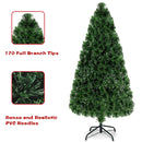 Pre-Lit Fiber Optic Artificial PVC Christmas Tree Metal 5Ft