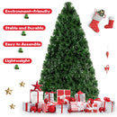 Pre-Lit Fiber Optic Artificial PVC Christmas Tree Metal 5Ft