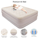 Costway Queen Size Luxury Quilt Top Raised Air Mattress Elevated Airbed Built-in Pump