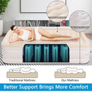 Costway Queen Size Luxury Quilt Top Raised Air Mattress Elevated Airbed Built-in Pump