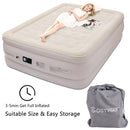 Costway Queen Size Luxury Quilt Top Raised Air Mattress Elevated Airbed Built-in Pump