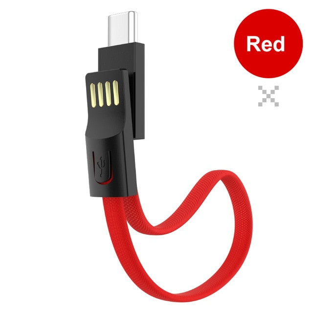 Portable Keychain USB Data cable for iPhone Micro USB Type C