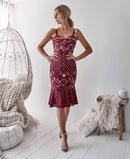 lace fashion sleeveless v-neck elegant women dresses