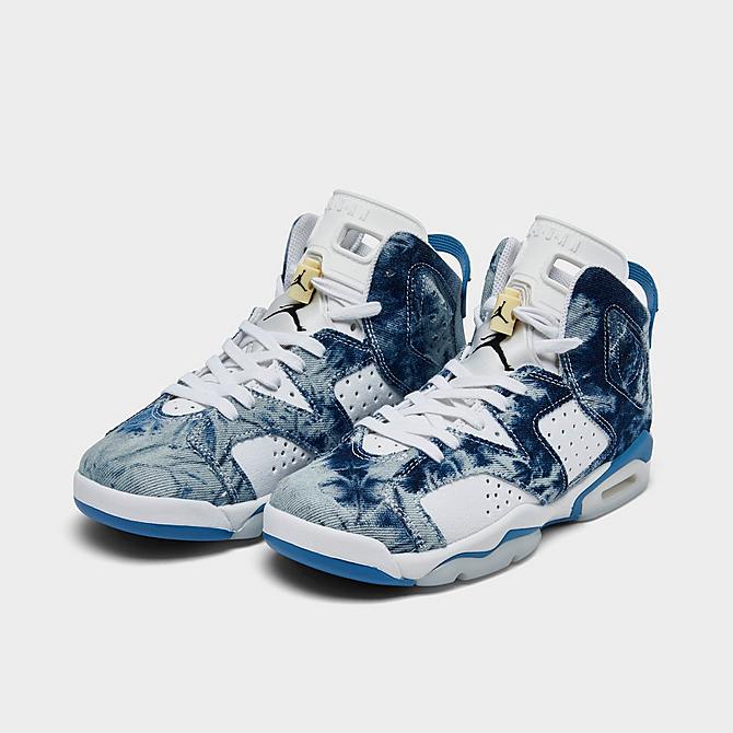 BIG KIDS' AIR JORDAN RETRO 6 DENIM BASKETBALL SHOES