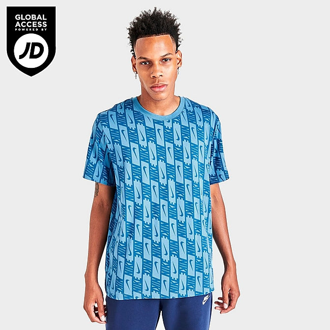 MEN'S NIKE SPORTSWEAR REPEAT LOGO GRAPHIC PRINT T-SHIRT