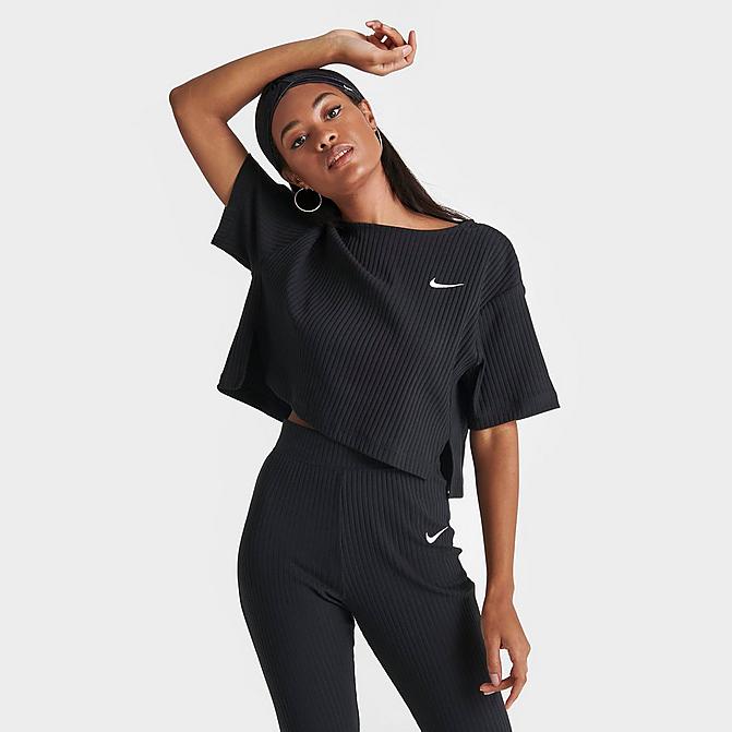 WOMEN'S NIKE RIBBED JERSEY SHORT-SLEEVE T-SHIRT