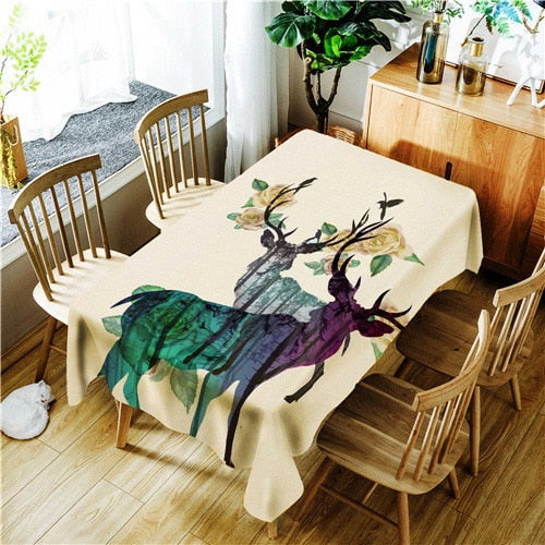 Digital Printing Polyester Waterproof Tablecloth