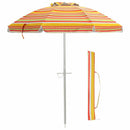 6.5FT Patio Beach Umbrella Sun Shade Tilt Aluminum Sports Portable Carry Bag