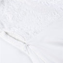 Women off shoulder lace fashion long sleeve patchwork playsuit