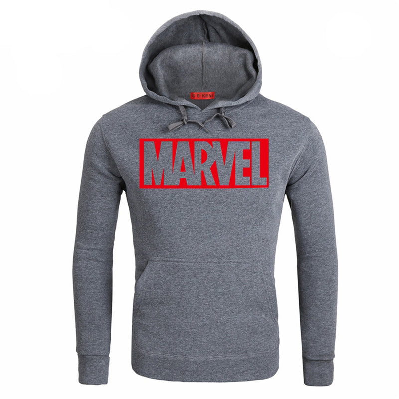 MARVEL Red Letter Printing Fashion Mens Hoodies Autumn Winter Brand Sweatshirts