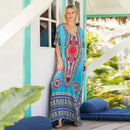 Ethnic Dashiki Dress Robe Traditional African Clothing Long Maxi Tunic Dress  PLus size