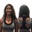 stretch seamless high impact hot organic strappy seamless sports yoga bra