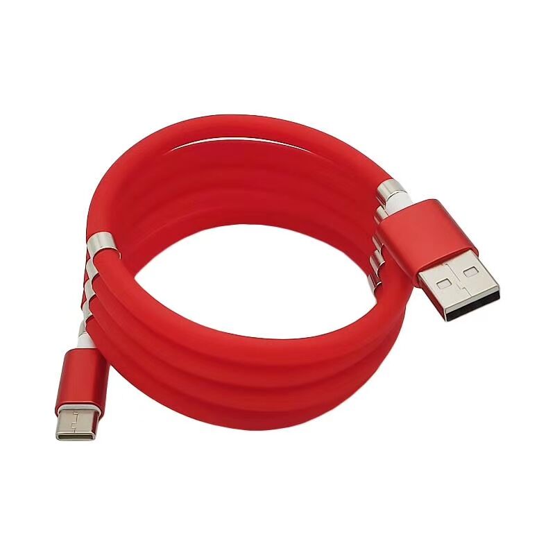 Magic Rope Magnetic Data Cable for Android IOS Type C Micro USB Magnetic