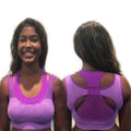 stretch seamless high impact hot organic strappy seamless sports yoga bra