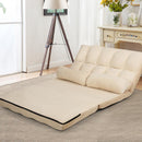 Foldable Floor Sofa Bed 6-Position Adjustable Lounge Couch with 2 Pillows HW66174