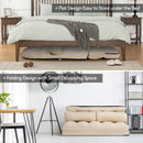 Foldable Floor Sofa Bed 6-Position Adjustable Lounge Couch with 2 Pillows HW66174