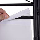 Folding  4 Panel Room Divider Privacy Screen Home Office Fabric Metal Frame