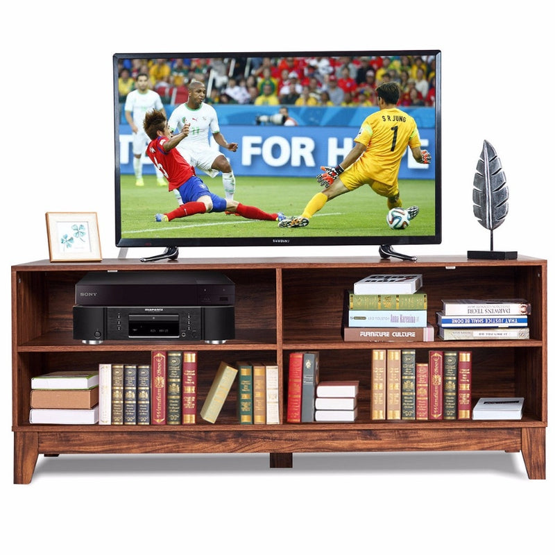 58" Modern Wood TV Stand Console Storage Entertainment Media Center