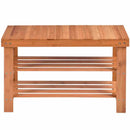 Multifunction Ottoman 3 Tiers Bamboo Shoe Rack Bench Storage Shelf Organizer Entryway Modern Home Furniture HW55409